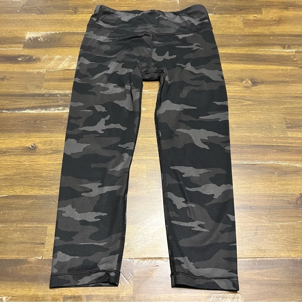 Athleta Girl Camouflage Leggings Black Large 12 Camo Running Dance Tween Gym